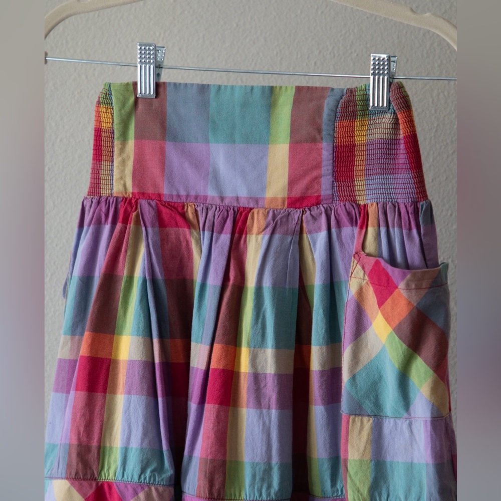Rainbow Plaid Skirt